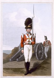 Grenadier of the First West York Militia, Engraved by Robert Havell the Elder, Published by Robinson and Son, Leeds